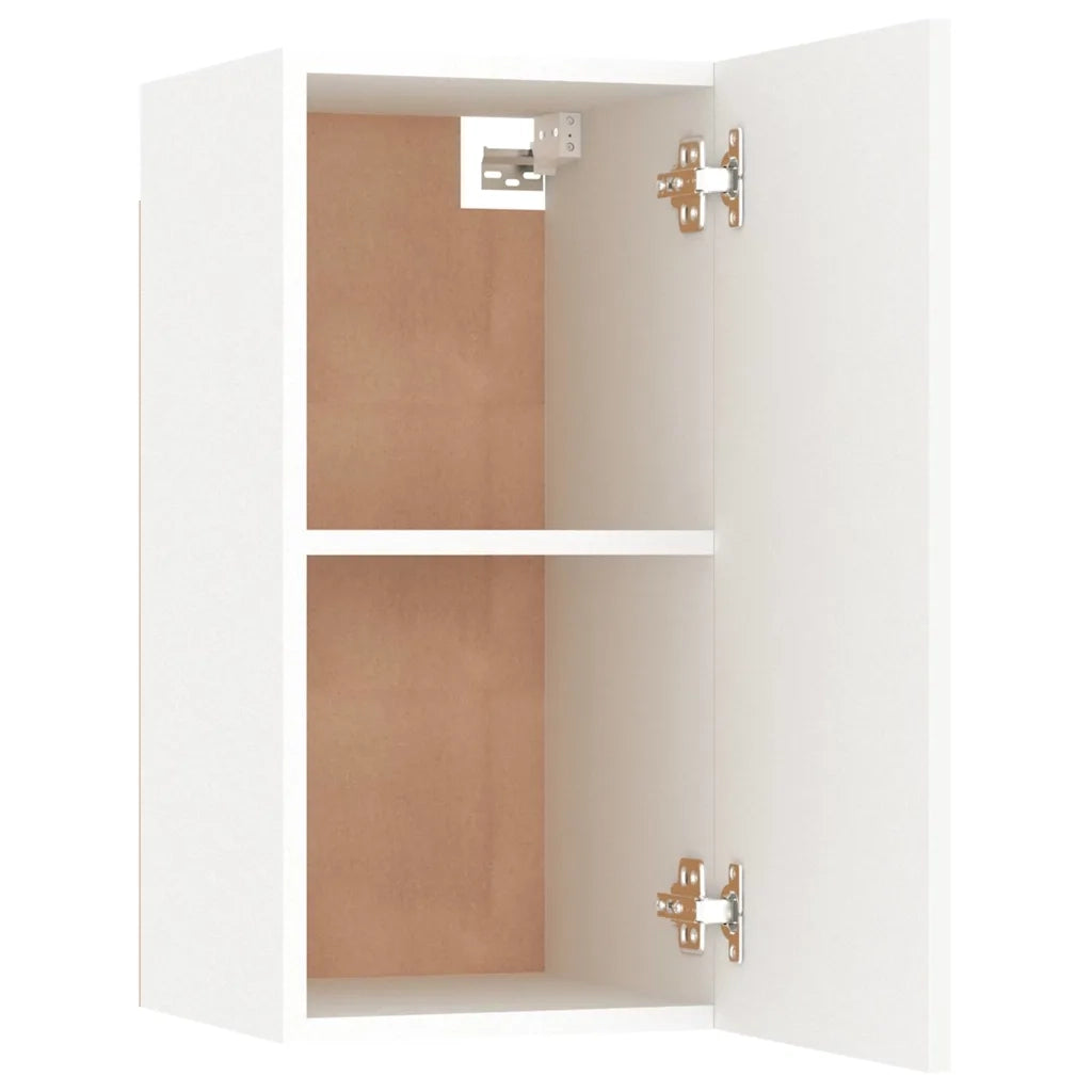 Mobili TV Bianchi 2 pz-Credenza per TV 30,5x30x60 cm in Legno Multistrato