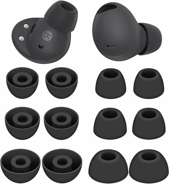 Orecchini ausiliari S/M/L Flessibili Gomma Siliconica in Gel per Galaxy Buds 2 Pro 2022 - Grafite