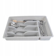 Inserto in plastica per cassetto KADAX, organizer per posate da cucina, grigio chiaro