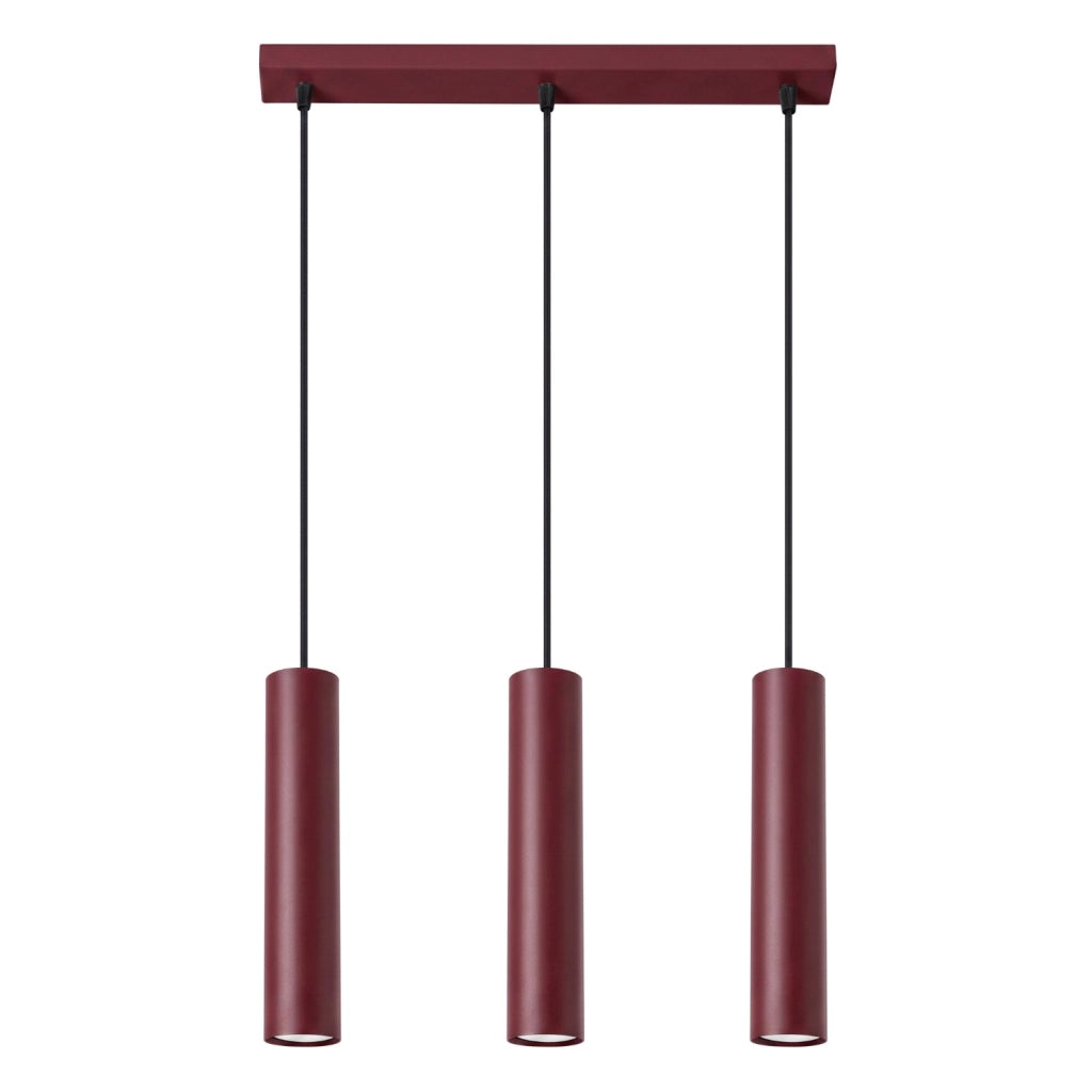 Lampada a sospensione LAGOS 3L bordeaux