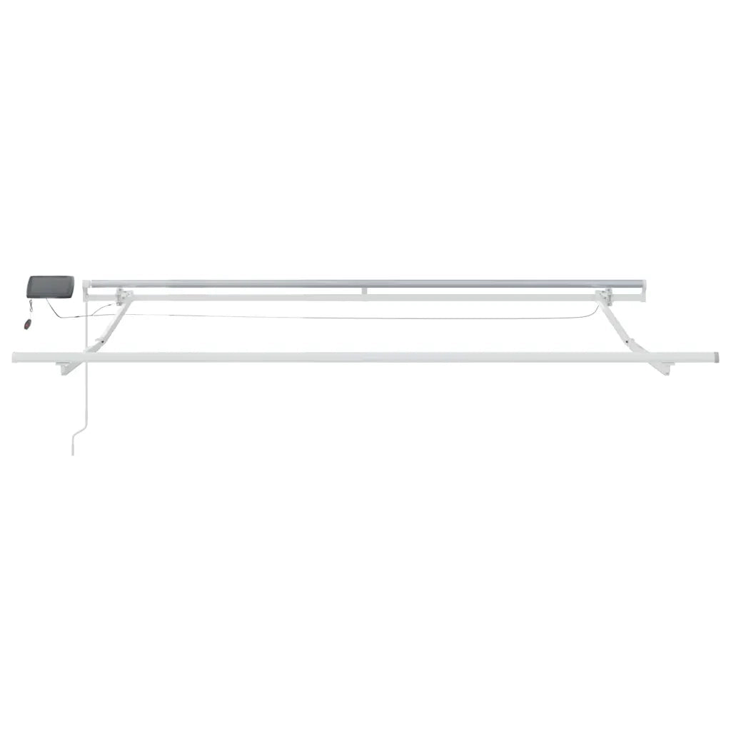Tenda Retrattile Verde e Bianco 350 x 250 cm Tessuto e acciaio 3330466