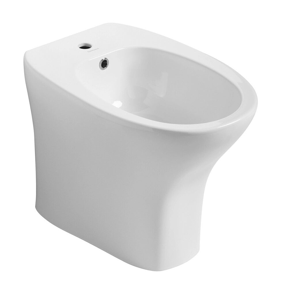 Set sanitari in ceramica bianco h 47  con sedile e bidet Evolution Sanitosco