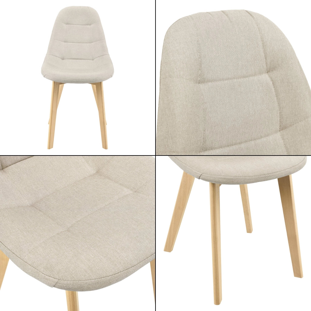 Set di 2 sedie da pranzo 86 x 53 x 47 cm beige 03_0006733