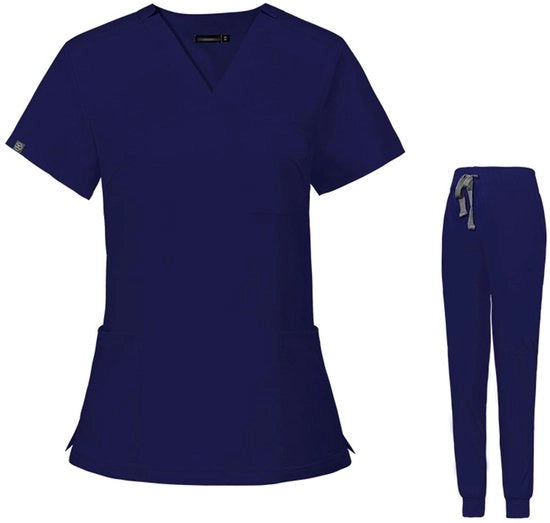 Vestiti per la cura della pelle con collo V e manica corta - 3 tasche - Fit sottile - Pantaloncino di yoga con allungamento - Impermeabile - Materiale leggero