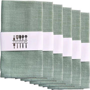 Set di tovaglioli da 6 - Tovaglioli morbidi di cotone e lino per cucina, famiglia, feste, matrimoni, pranzi, caffè e ristoranti