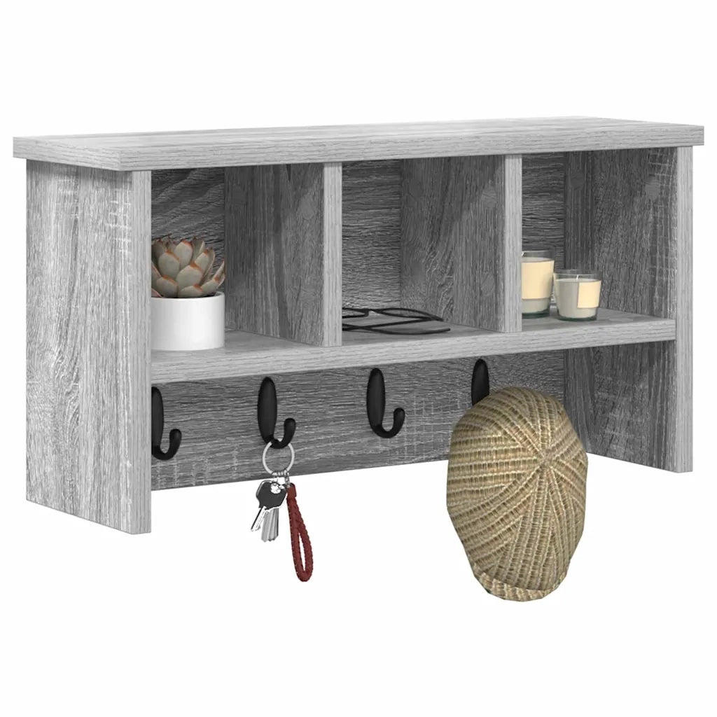 Appendiabiti a muro Grigio Sonoma 50 x 16 x 26 cm 874312