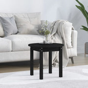 Tavolino da Salotto Nero Ã˜ 45x40 cm in Legno Massello di Pino cod mxl 5537