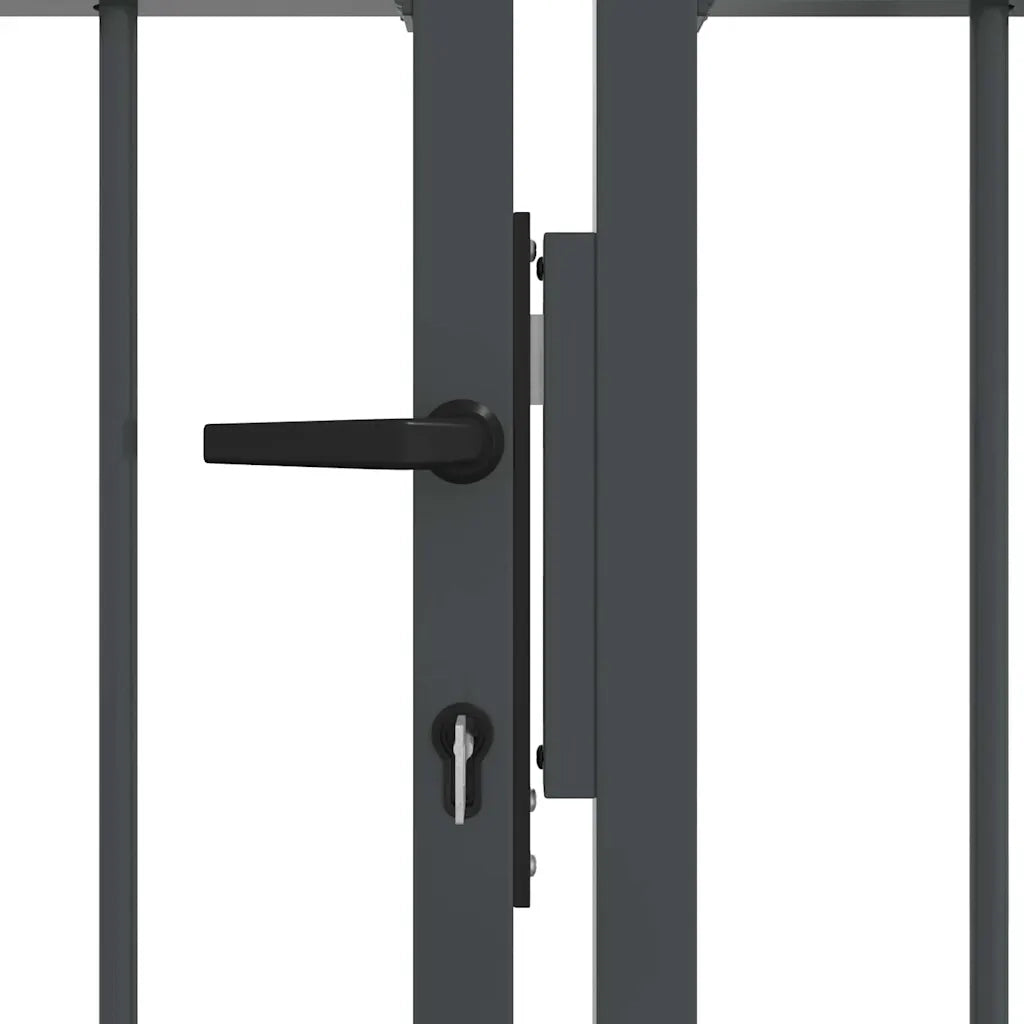 Cancello con Punta a Lancia KAMPEN 305 x 125 cm Acciaio Grigio