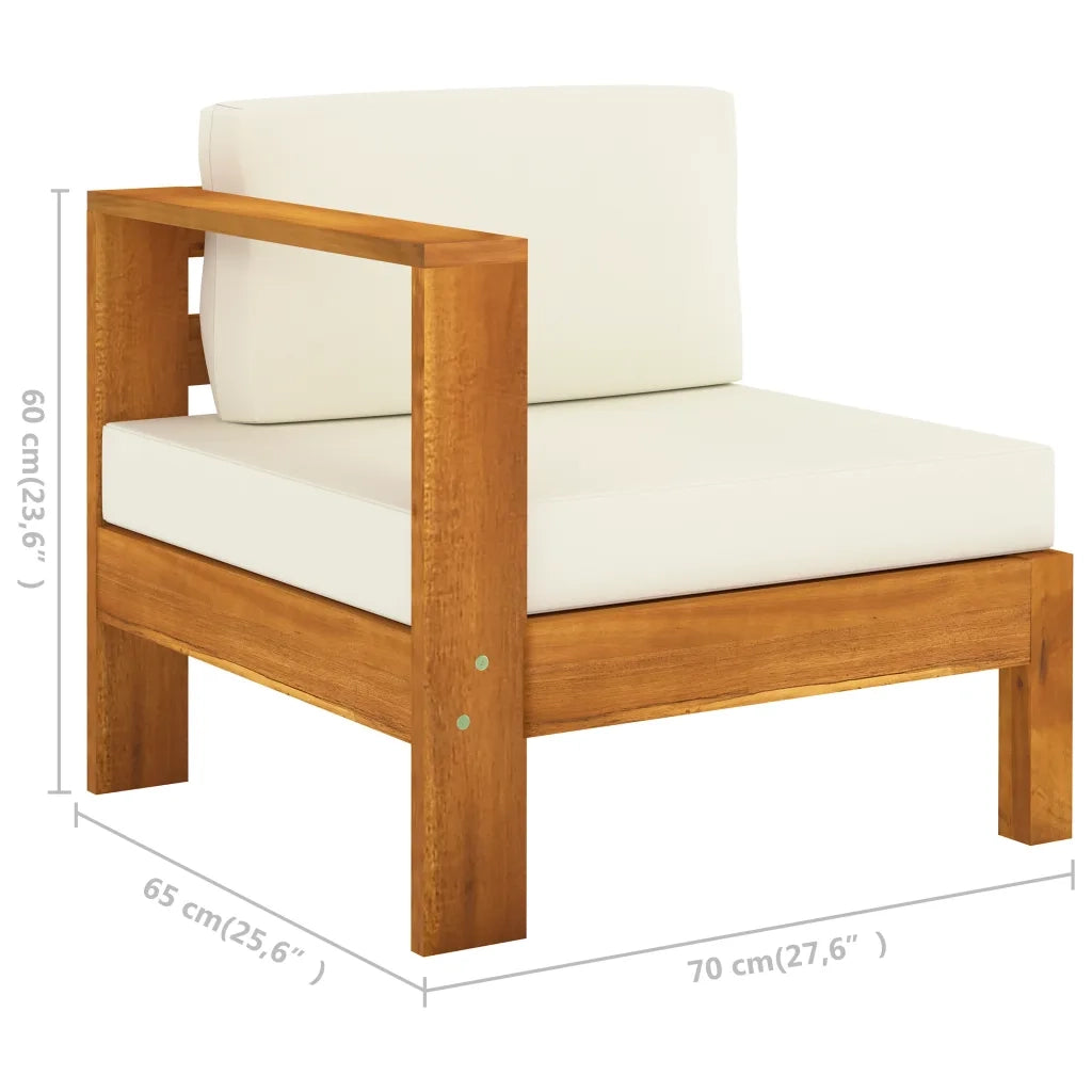 Set da Giardino 8 pz con Cuscini 100x60 cm Legno di Acacia 3057938