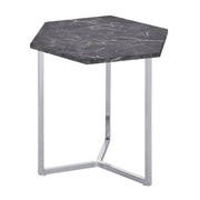 Tavolino Hexa Nero+cromato 48x41x46