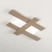 DOHA P/M - APPLIQUE COLORE TORTORA IN ALLUMINIO E METACRILATO A LED 3000K 3750LM 40W 84X55CM