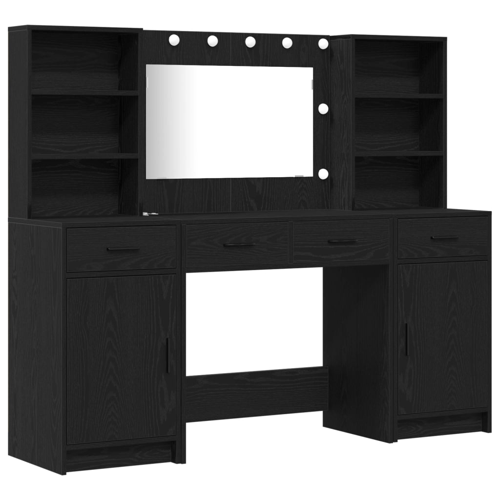 Set da trucco 3 pezzi  in legno ingegnerizzato nero
