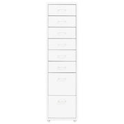 Schedario Mobile Bianco 28x41x109 cm in Metallo 335920