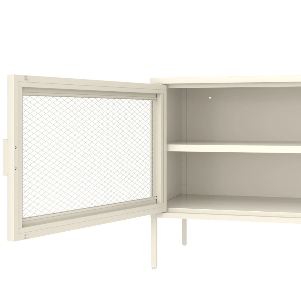 Mobile TV in metallo 120cm bianco TOM