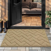 Tappetino di sicurezza 50 x 80 cm antiscivolo lavabile assorbente polipropilene per balcone beige