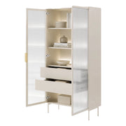 Mobile Espositore Lafafasa, Vetrina 4 Ripiani, 92x39x195h cm Beige Cashmere