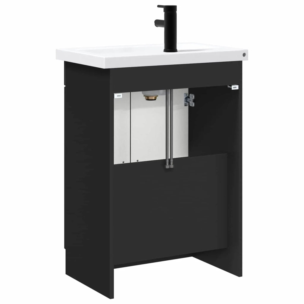 Set di mobili per il bagno Nero 78,5 x 37,5 x 81 cm 3404195