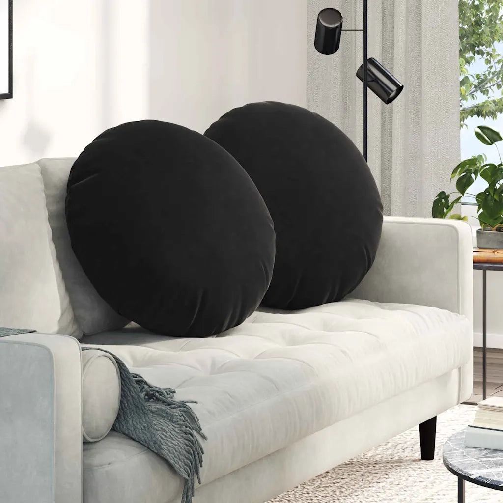 Cuscini per Seduta 2 pz | Cuscini per sedie Nero ?60 x 21 cm Velluto