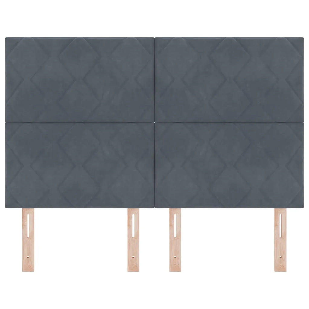 Testiera LED Geometrico Grigio scuro 160 cm Velluto 3338535