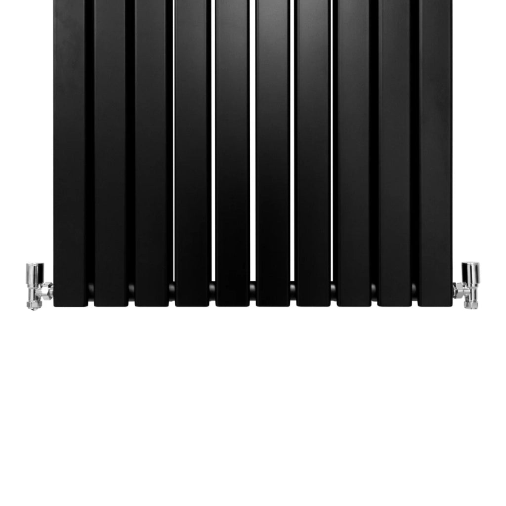 Radiatore Termosifone Termoarredo Design Piatto Pannello Elementi Nero Opaco