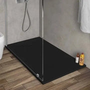 Piatto doccia 80x140 in resina nero effetto pietra riducibile Agorà