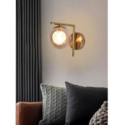 Trade Shop - Applique G9 Lampada Da Parete Design Retrò In Metallo Vetro Rotondo Bronzo E79 -