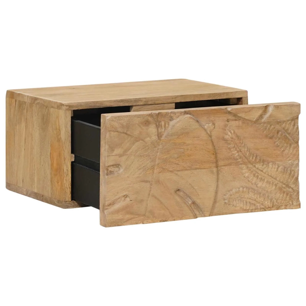 Comodino a muro fatto a mano Marrone Teak 40 x 30 x 20 cm 42020119