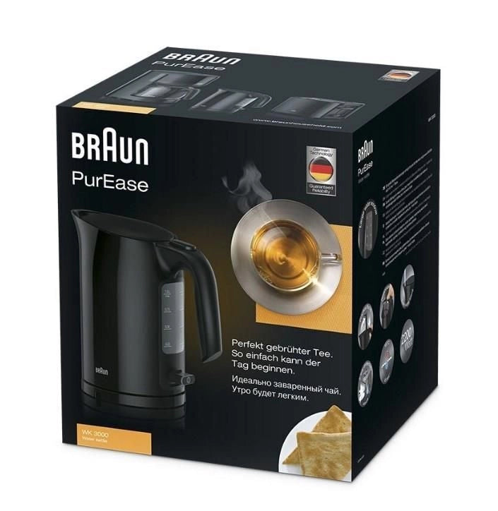 Braun PurEase WK 3000 WH bollitore elettrico 1 L 2200 W Nero