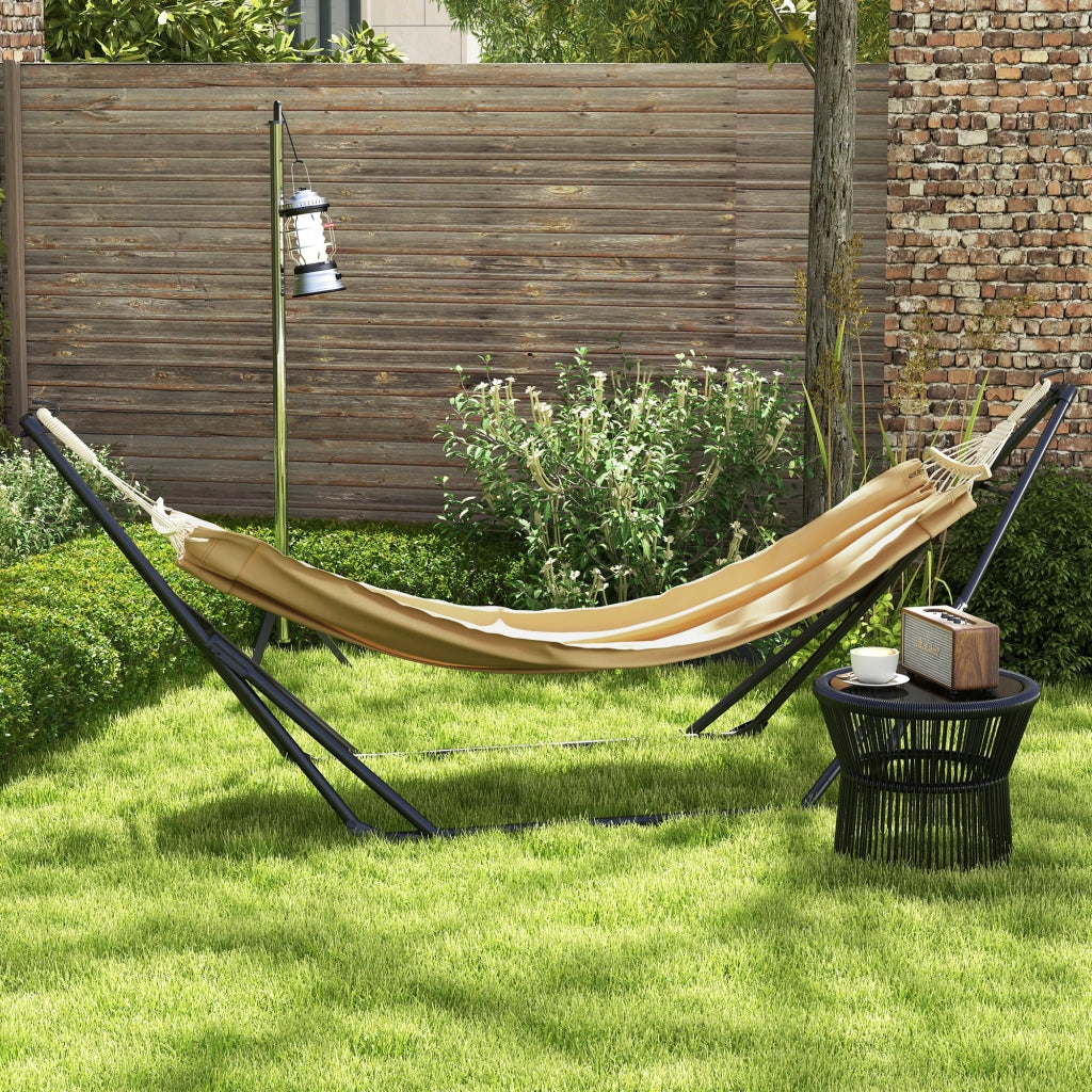 Amaca pieghevole con sospensione ¨C zephmum ¨C kaki 263x89x100 cm
