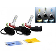 Trade Shop - Coppia Lampada Led Faro X3 Headlight H7 50w Bulbi Ricambio Luce 3 Film Colori -