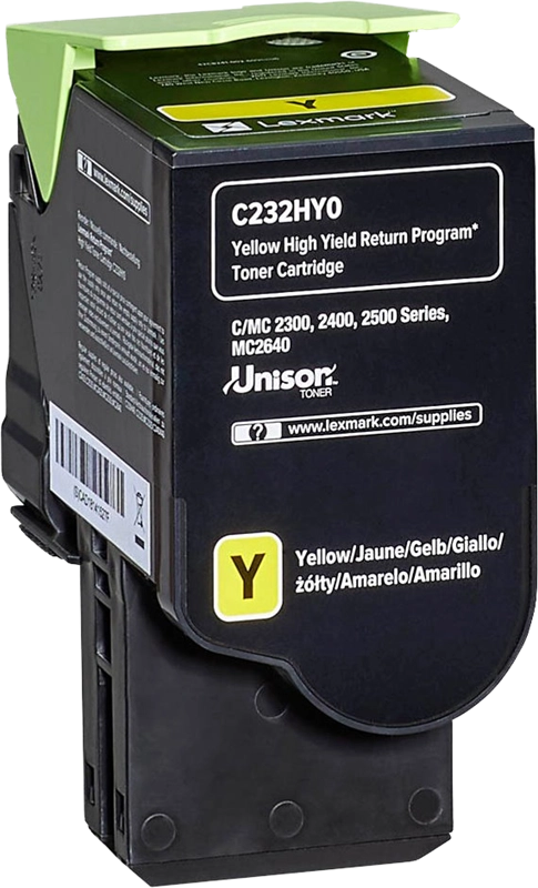 ORIGINAL Lexmark toner giallo C232HY0 C/MC2325/2425/2535 ~2300 Seiten