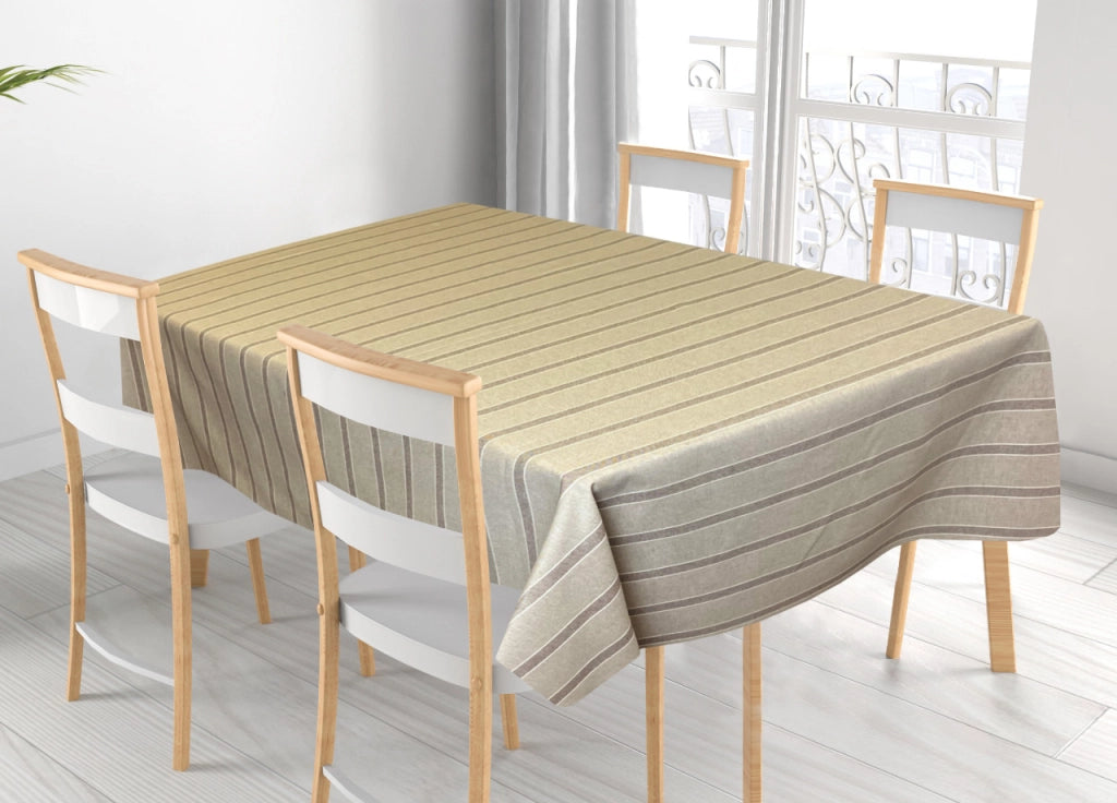Tovaglia Per Salotto Cucina In Miros Misto Cotone Made In Italy California RP - 140x140 - Beige