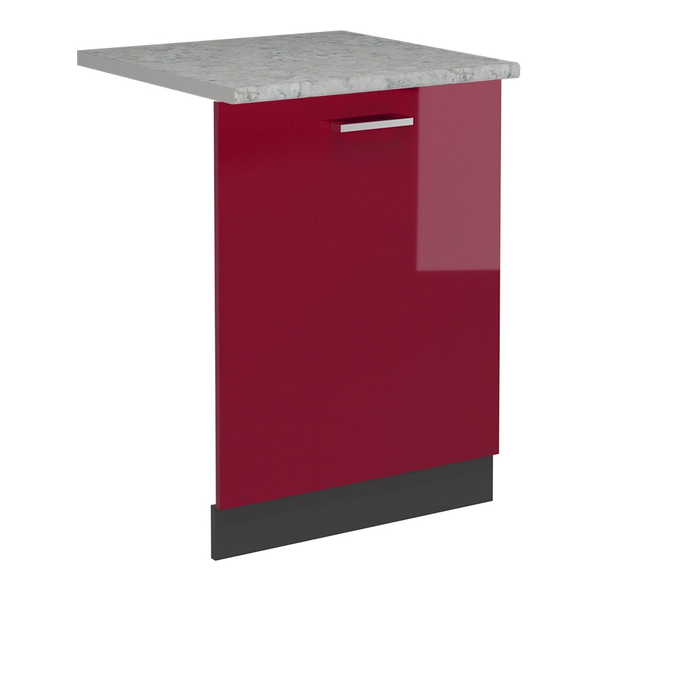 Pannello frontale della lavastoviglie R-Line Rosso lucido/Antracite 60 cm, PL Marmo Vicco