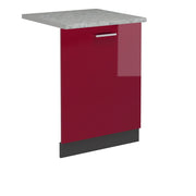 Pannello frontale della lavastoviglie R-Line Rosso lucido/Antracite 60 cm, PL Marmo Vicco