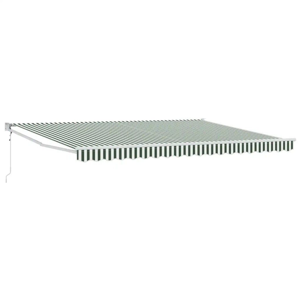 Tettuccio Elettrico Retrattile Verde e Bianco 4 x 2 m 3419017