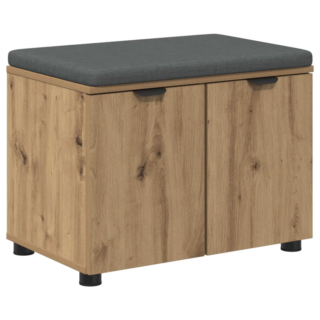 Panca per scarpe con cuscino Rovere Artigianale 60 x 38 x 46 cm 906097