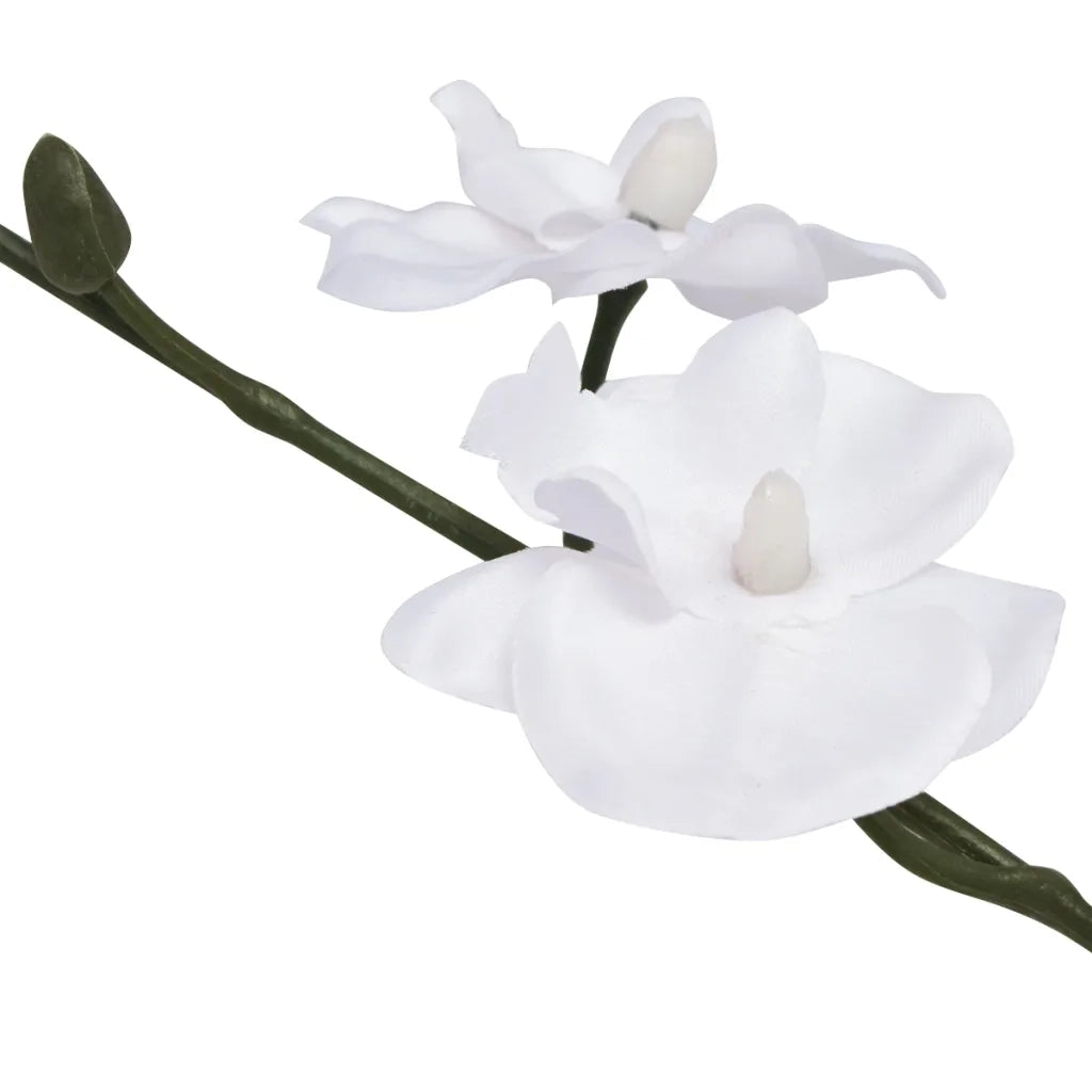 Orchidea Artificiale con Vaso 30 cm Bianca CFW3611335