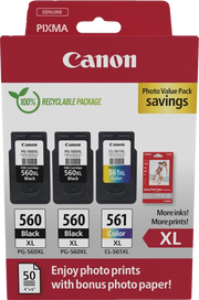 Canon 3712C012 cartuccia d'inchiostro 3 pz Originale Resa elevata (XL) Nero, Ciano, Magenta, Giallo