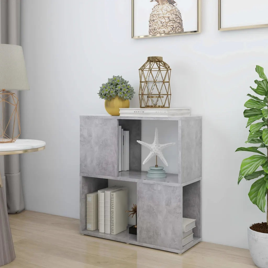 Libreria Grigio Cemento 60x24x63 cm in Truciolato 809066