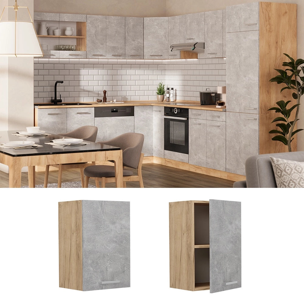 Pensile da cucina R-Line Calcestruzzo/Rovere dorato 40 cm Vicco
