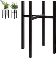 Supporto per Pianta in Metallo Nero Regolabile Larghezza 25-40cm - Supporto Grande Vasca per Giardino Interno ed Esterno Balcone