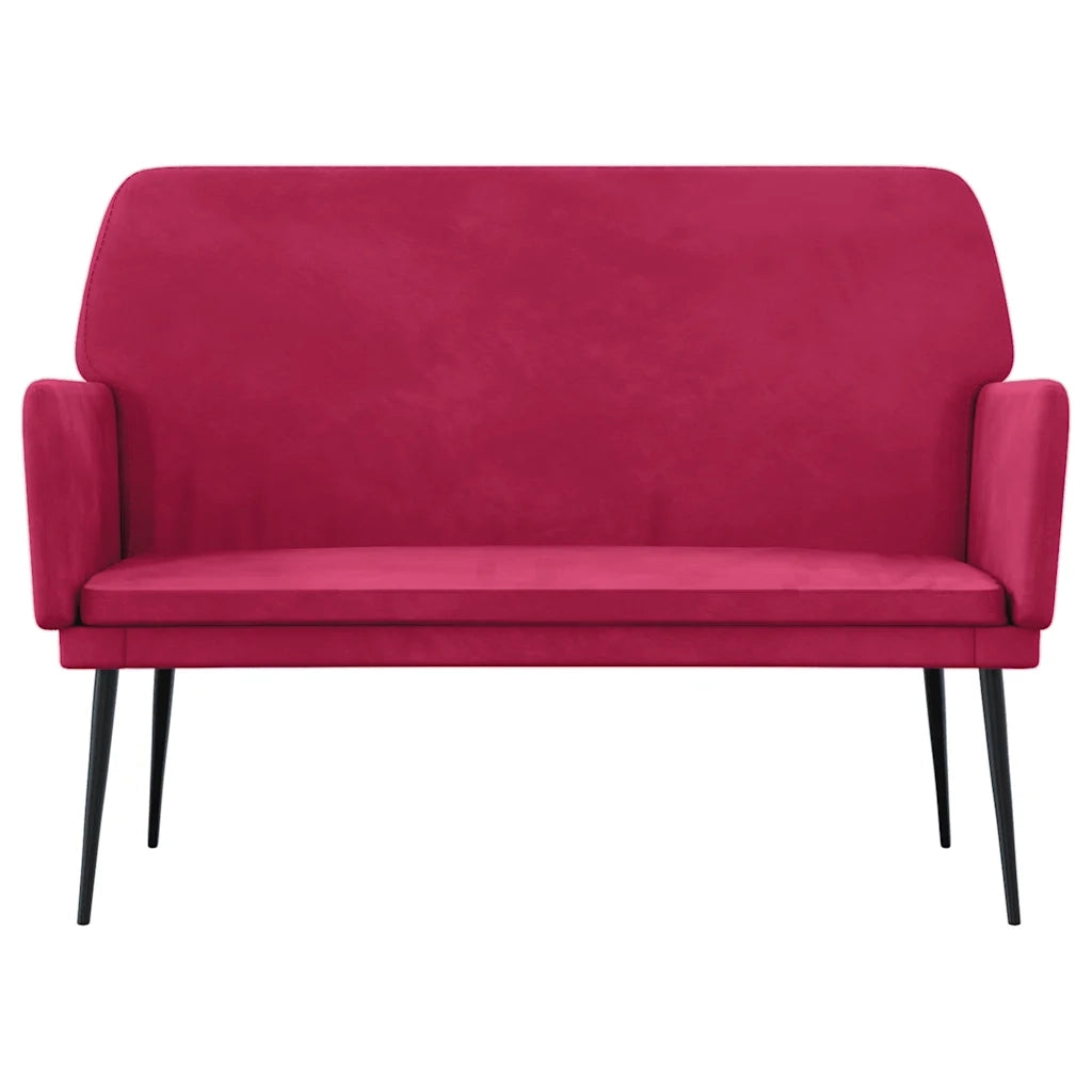 Panca Rosso Vino 108x79x79 cm in Velluto CFW9655814