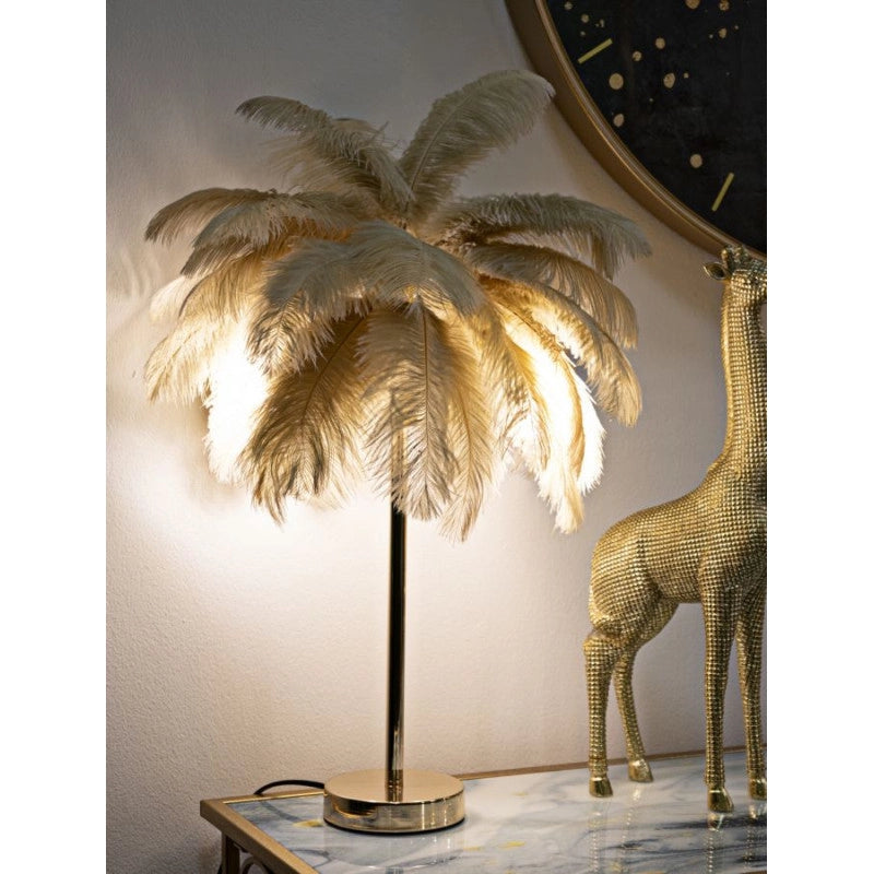 Lampadelle A Da Tavolo Palm Cammello cm ø 55x60