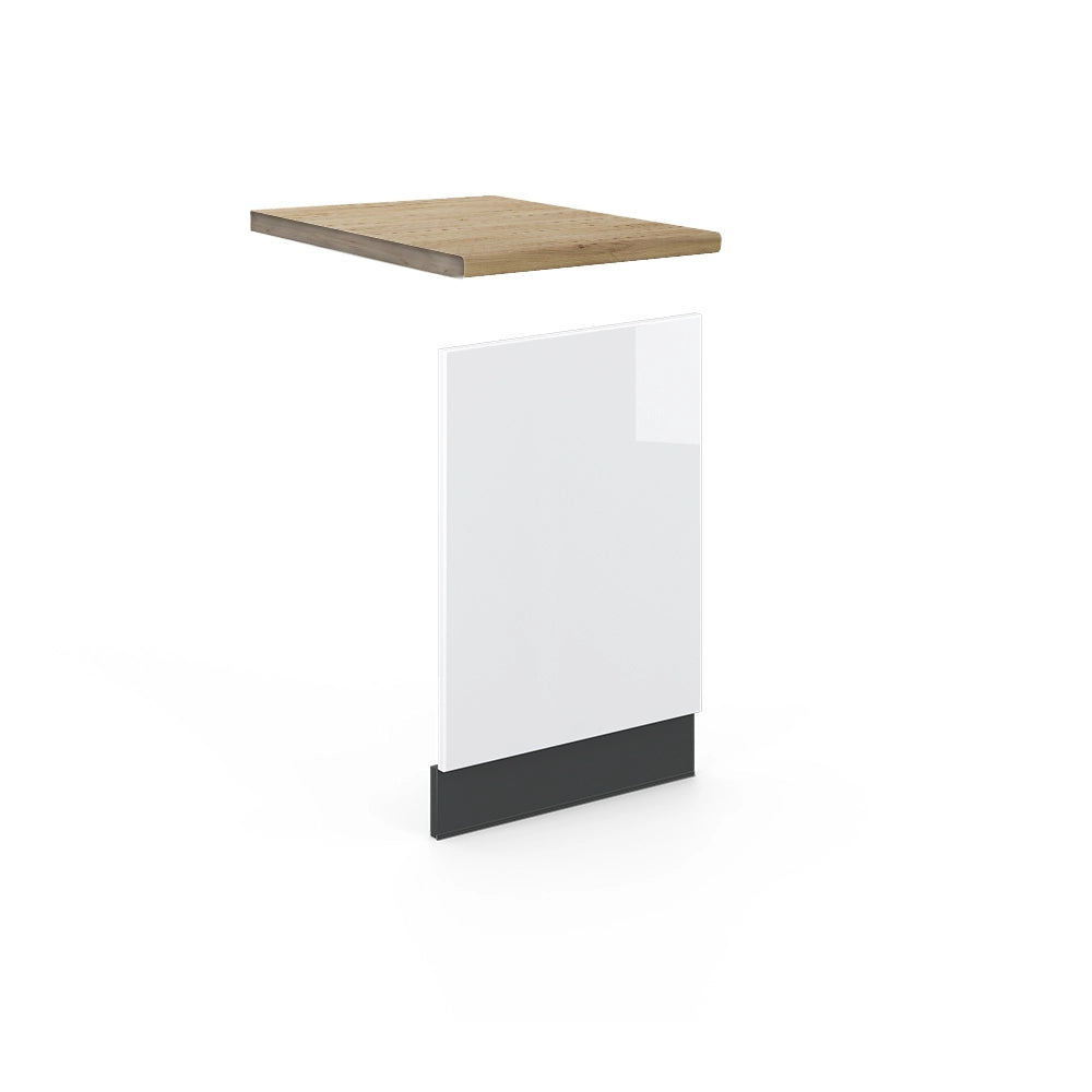 Pannello frontale Fame-Line Bianco lucido/Antracite 45 cm, PL Rovere Vicco