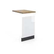 Pannello frontale Fame-Line Bianco lucido/Antracite 45 cm, PL Rovere Vicco