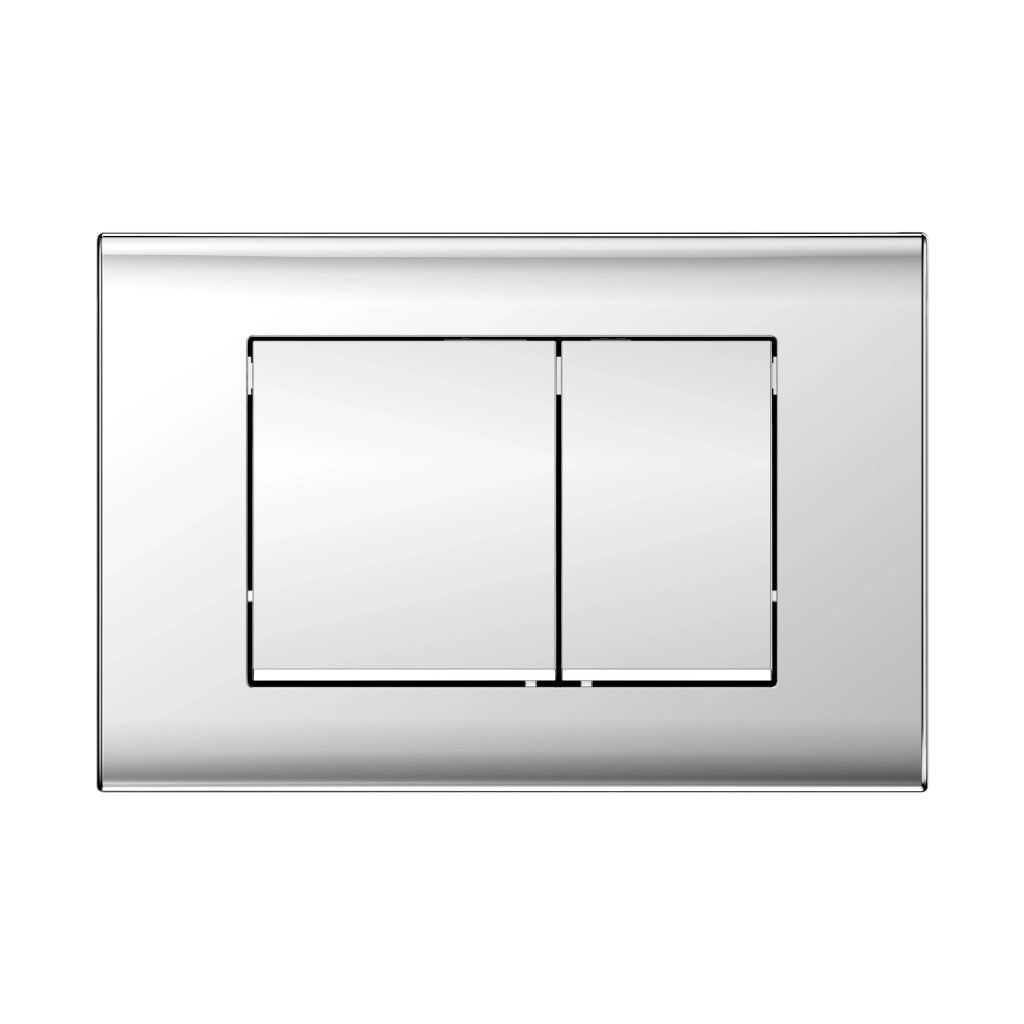 Placca di scarico doppio tasto in ABS cromato