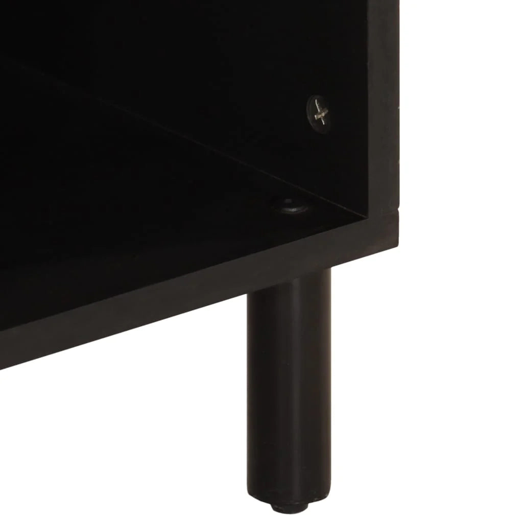 Mobile TV multimediale mensola TV credenza TV per sala da pranzo soggiorno camera da letto 100 x 33 x 46 cm legno massello di acacia marrone 02_0025443