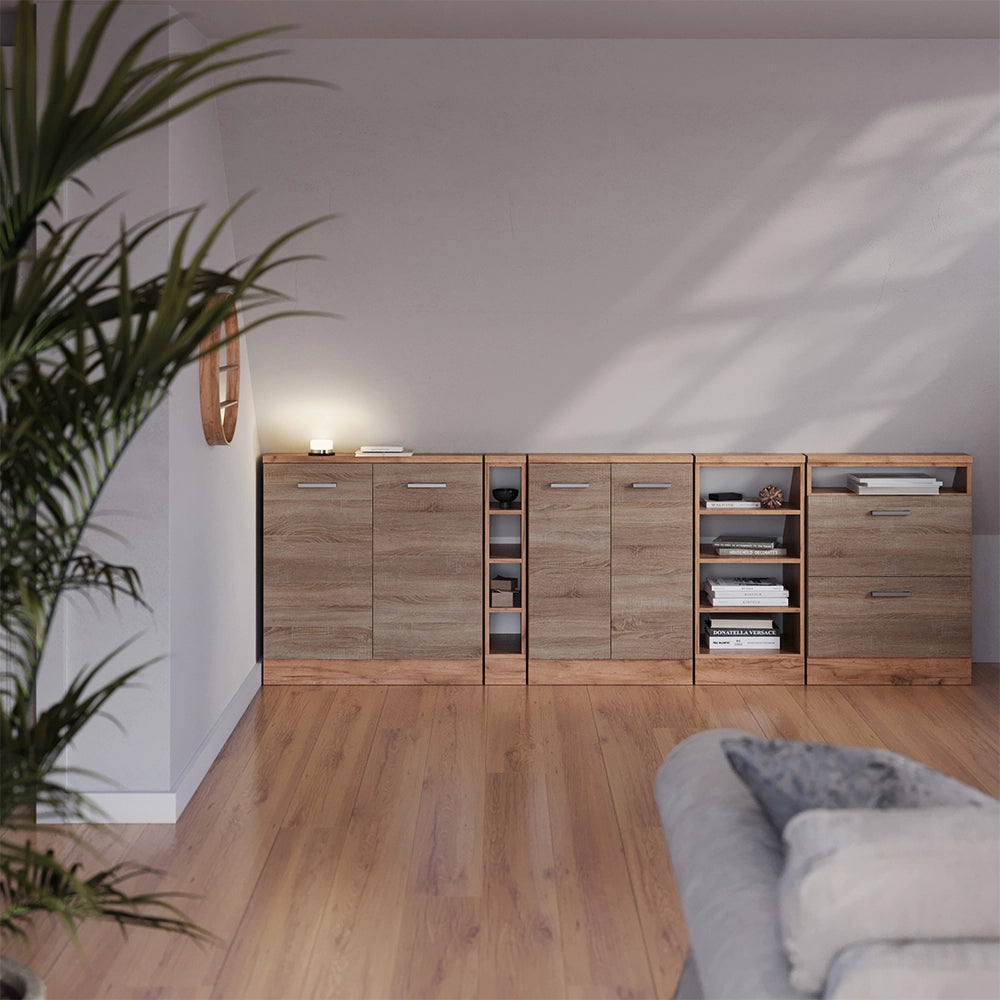 Mobile sottotetto Rion Sonoma/Rovere dorato con 2 porte Vicco