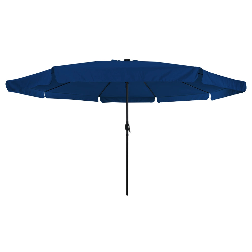 Parasol da Giardino  con Luci LED Ã˜395x245 cm Blu Azzurro
