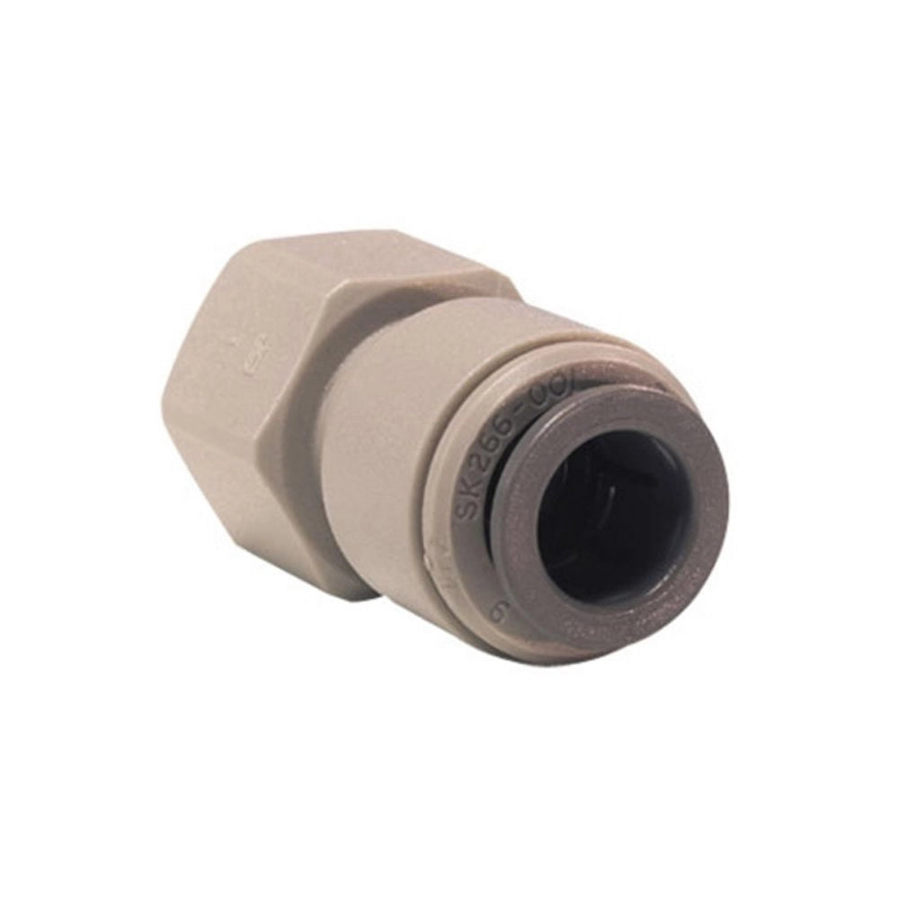 John-Guest Serie PI450822S - Colore Grigio Terminale Diritto Tubo 1/4 x 1/4 Filetto Femmina NPTF